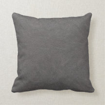 Coussin simili cuir gris de tissu (de faux cuir)
