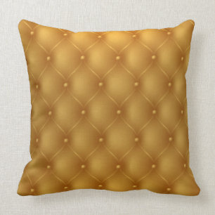 Coussin simili cuir orné par or d'impression