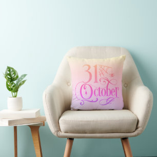 Coussin Simple 31 octobre Pastel Rainbow Halloween