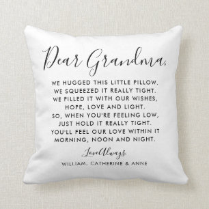 Coussin Simple Chère grand-mère Message Photo Fête des mèr