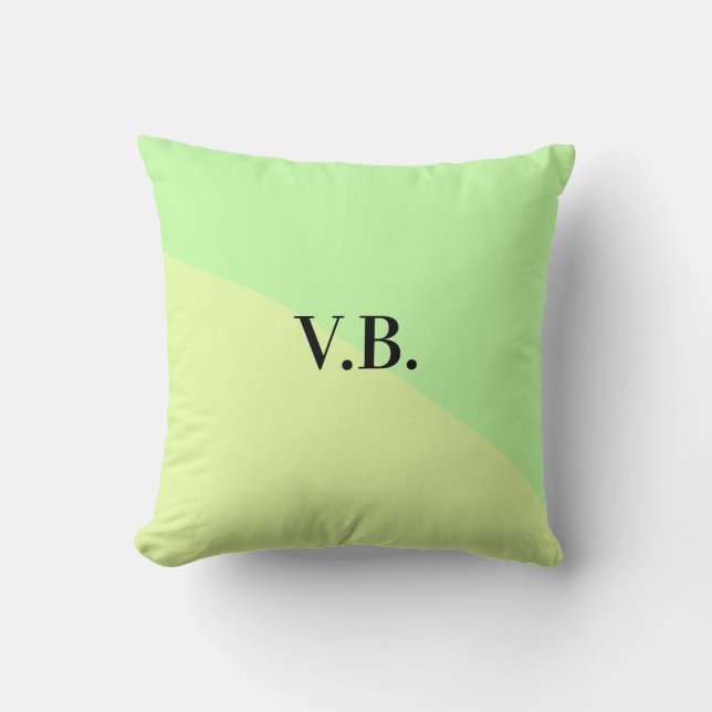 Coussin Simple couleur solide ajouter nom texte monogramme (Recto)