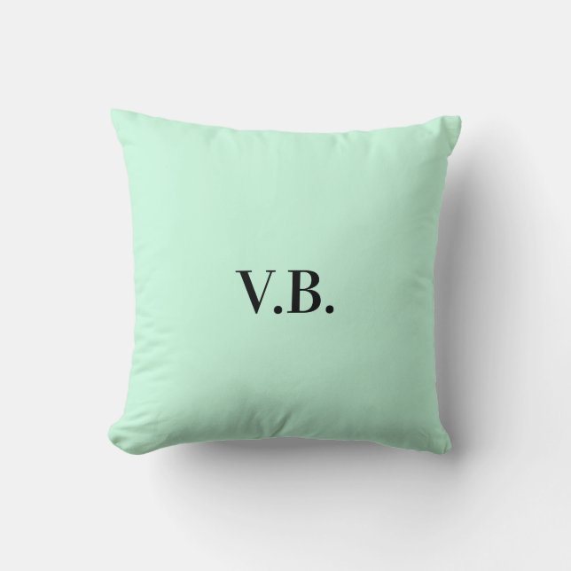 Coussin Simple couleur unie ajouter nom texte monogramme (Recto)