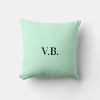 Coussin Simple couleur unie ajouter nom texte monogramme
