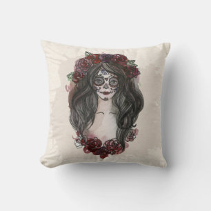 Coussin Simple Dia de los Muertos à la main