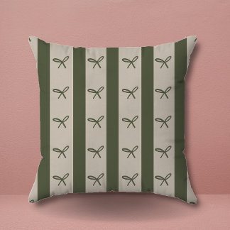Coussin Simple Elégante Verdure Coquette Bows Motif