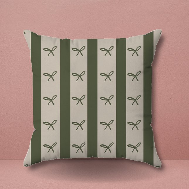 Coussin Simple Elégante Verdure Coquette Bows Motif (Créateur téléchargé)