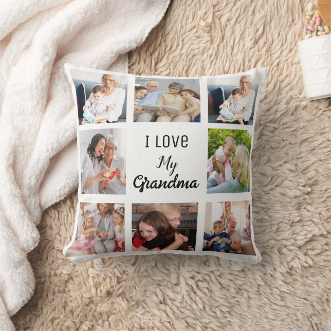 Coussin Simple et Chic| Collage photo pour grand-mère (Couverture)