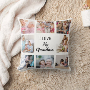 Coussin Simple et Chic  Collage photo pour grand-mère
