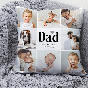 Coussin Simple et moderne Photo Collage pour papa