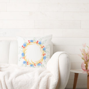 Coussin simple et personnalisé aquarelle ajouter le logo s