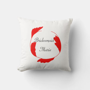 Coussin simple floral minimaliste feuille demoiselle d'hon