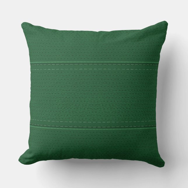 Coussin Simple Forest Green Faux Motif en cuir (Recto)