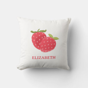 Coussin Simple Fraise Mignonne Minimaliste
