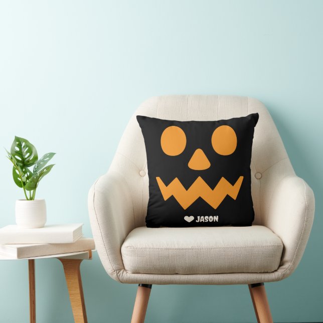 Coussin Simple Happy Halloween boo citrouille éffrayant (Chaise)