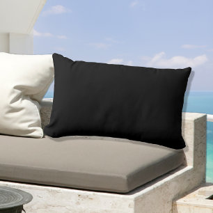 Coussin simple Jet noir couleur solide