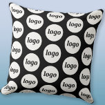 Coussin Simple Logo Motif Promotion Business<br><div class="desc">Un logo minimaliste simple pour favoriser la fidélité à la marque et promouvoir votre petite entreprise. Remplacez le logo par le vôtre et modifiez la couleur arrière - plan dans l'outil de conception pour customiser.</div>