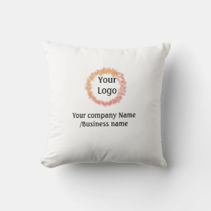 Coussin simple minimal ajoutez votre logo or site web soci