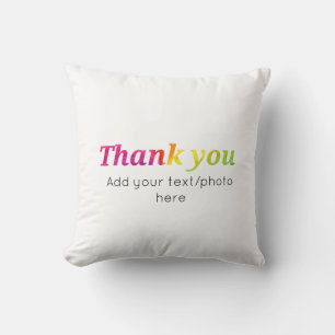 Coussin simple minimal ajoutez votre texte photo merci eau