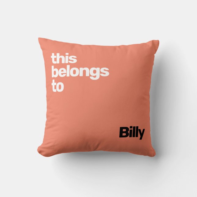 Coussin simple minimal bleu moderne (Recto)