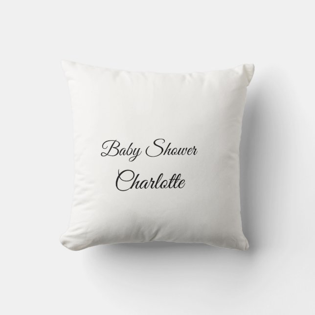 Coussin SIMPLE MINIMAL.CUTIE AJOUTER LE NOM baby shower BÉ (Recto)