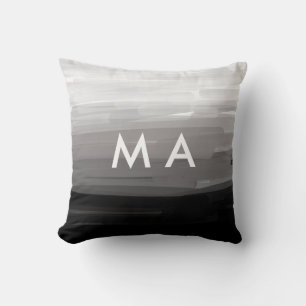 Coussin Simple monogramme ajouter votre nom lettre homme m