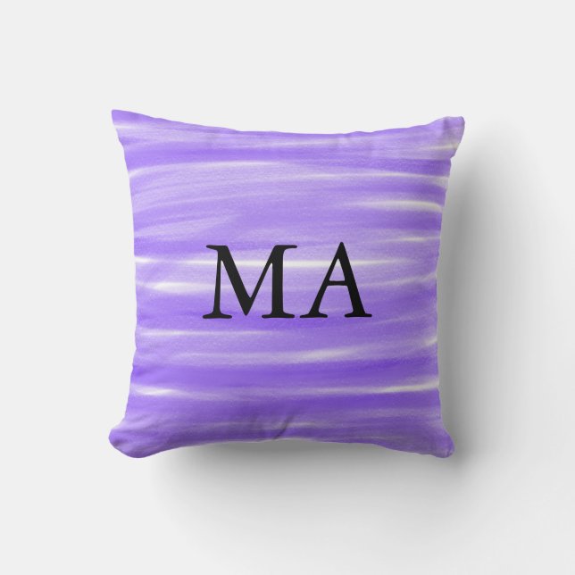 Coussin Simple monogramme ajouter votre nom lettre man min (Recto)