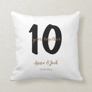 Coussin simple personnalisé 10 ans nom date