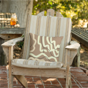 Coussin simple personnalisé BLACK mandala monogramme ajout