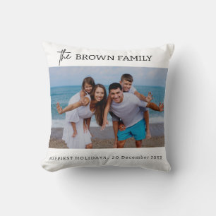 Coussin Simple Photo de Famille Personnalisé