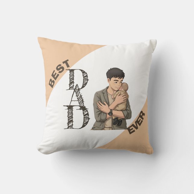 Coussin Simple Premier Papa Anime Style (Recto)