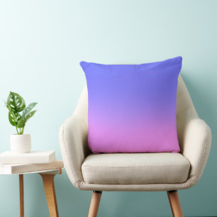 Coussin Simple Sunset Ombre Effet bleu et rose