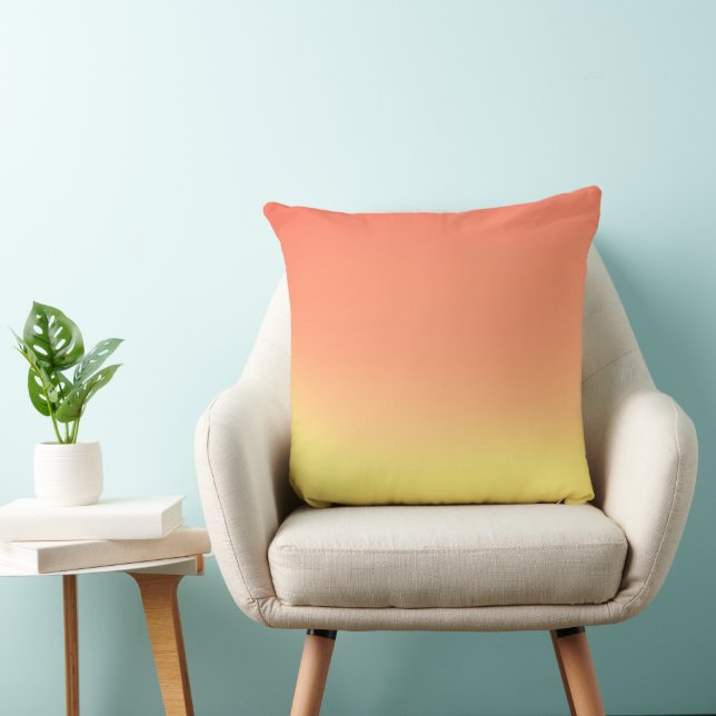 Coussin Simple Sunset Ombre Effet jaune et orange (Chaise)