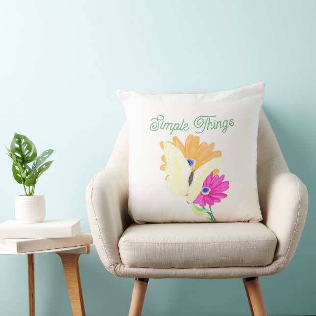 Coussin 'Simple Things' Flowers and Butterflies (Chaise)