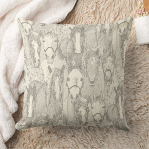Coussin simplement perle naturelle de chevaux