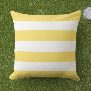 Coussin Simples rayures horizontales Jaunes Claires