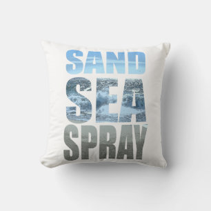 Coussin Simply Sand Sea Spray Classic Beach Life Slogan