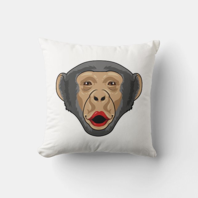 Coussin Singe avec bouche baisée (Recto)