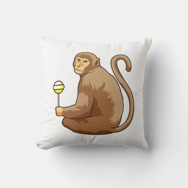 Coussin Singe avec Lollipop (Recto)