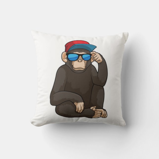 Coussin Singe avec lunettes de soleil (Recto)
