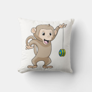 Coussin Singe avec Yo-yo