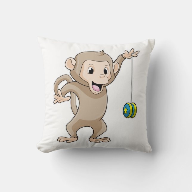 Coussin Singe avec Yo-yo (Recto)