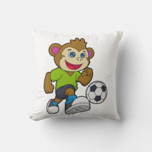 Coussin Singe comme joueur de football avec Soccer