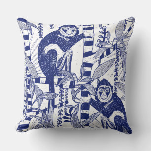 Coussin Singe dans la jungle