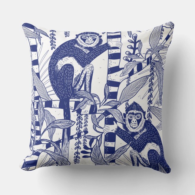 Coussin Singe dans la jungle (Recto)