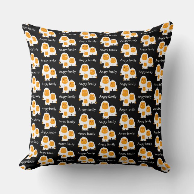 Coussin Singe de famille en colère conception (Recto)
