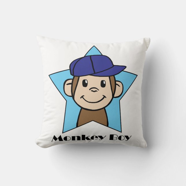 Coussin Singe heureux mignon de clipart (images (Recto)