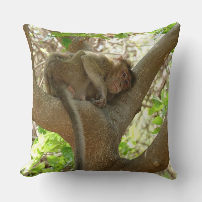 Coussin Singe - Je suis tellement fatigué (Recto)
