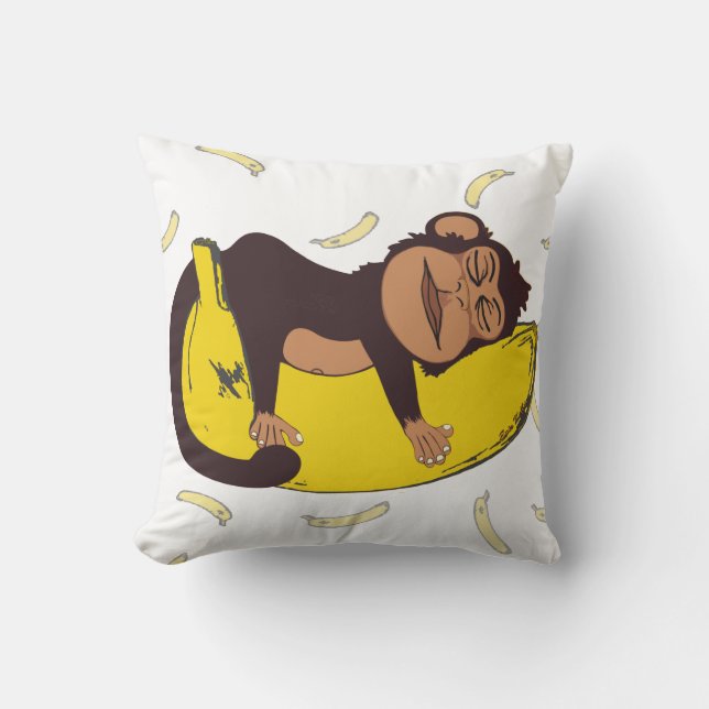 Coussin Singe somnolent (Recto)