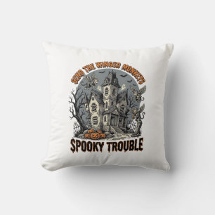 Coussin Singes ailés effrayants Chemise Halloween ensorcel
