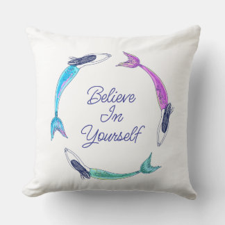Coussin Sirène - croyez en vous-même